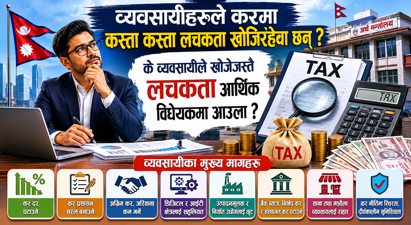 व्यवसायीक क्षेत्रले करमा कस्ता कस्ता लचकता खोजिरहेको छ ? के व्यवसायीले खोजेजस्तै लचकता आर्थिक विधेयकमा आउला?